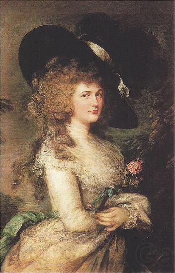 Thomas Gainsborough Portrait of Lady Georgiana Cavendish, Duchess of Devonshire Norge oil painting art